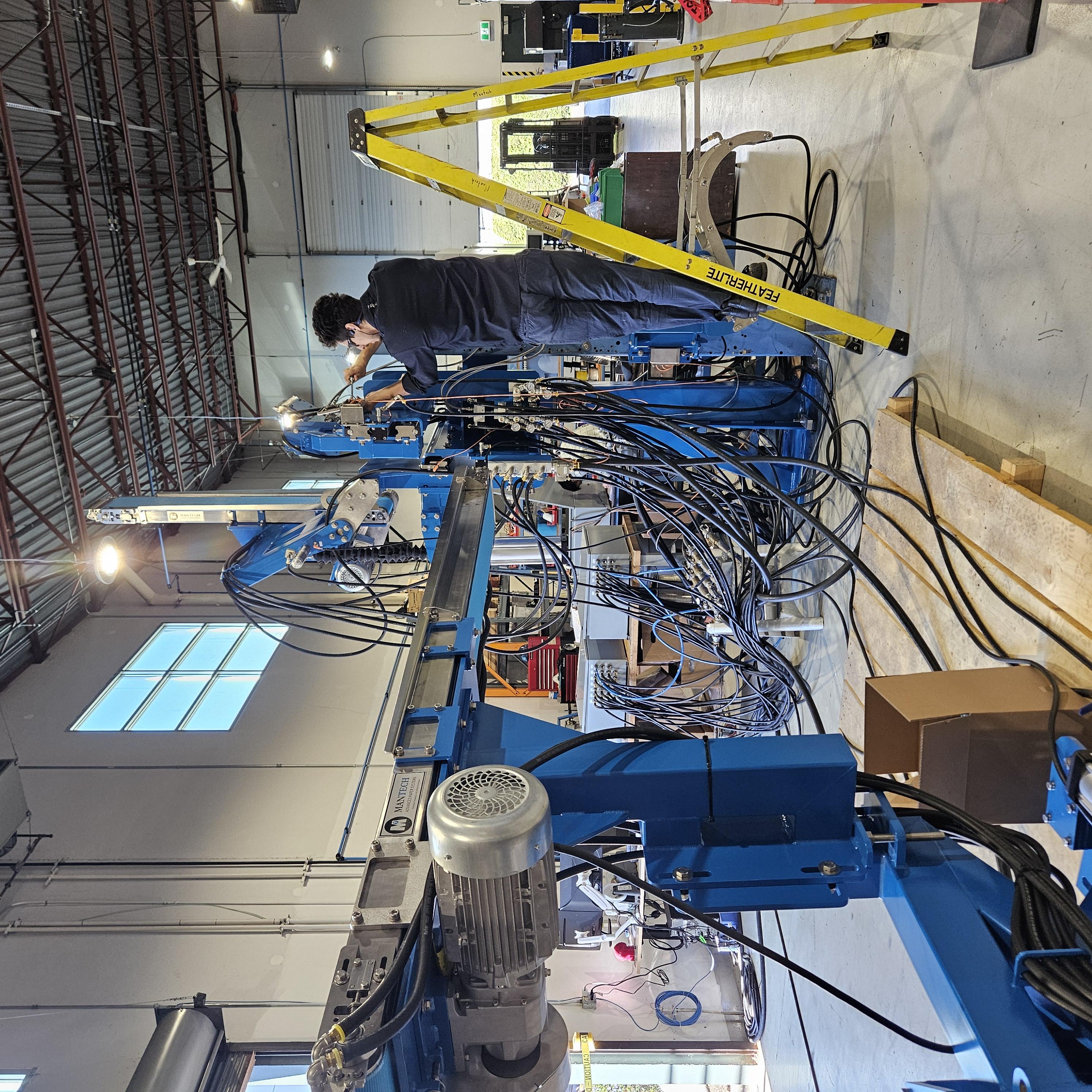 assembly of an automated tail threading system